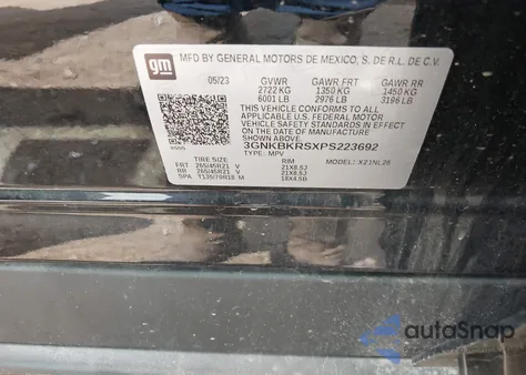 2023 Chevrolet Blazer Awd Rs z USA, uszkodzony, nr VIN 3GNKBKRSXPS223692